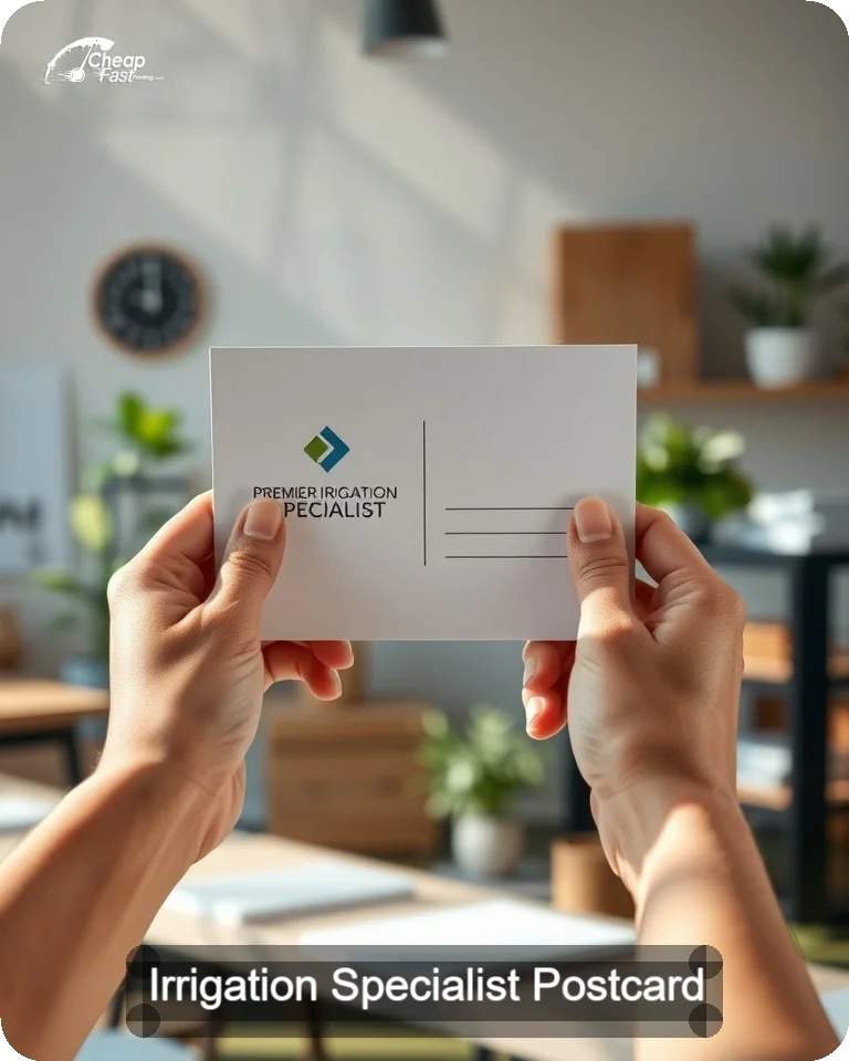 Irrigation Specialist Postcard Sample 02 · 4.25" x 5.5" design sample