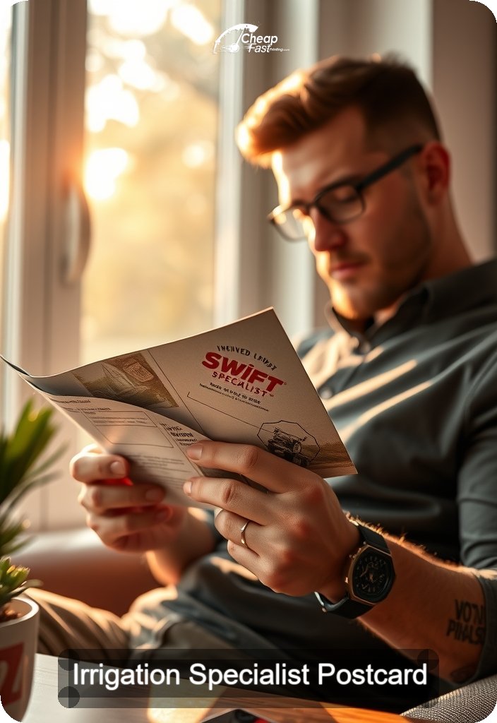 Irrigation Specialist Postcard Sample 04 · 4.5" x 6.5" design sample