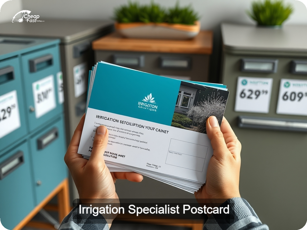 Irrigation Specialist Postcard Sample 05 · 6.5" x 9" design sample
