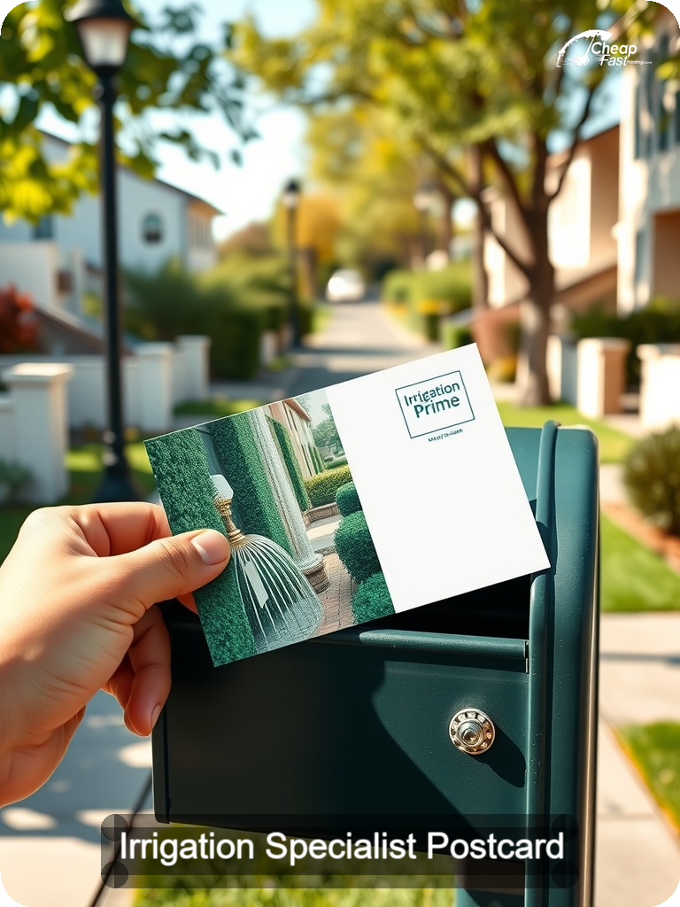 Irrigation Specialist Postcard Sample 08 · 5" x 7" design sample