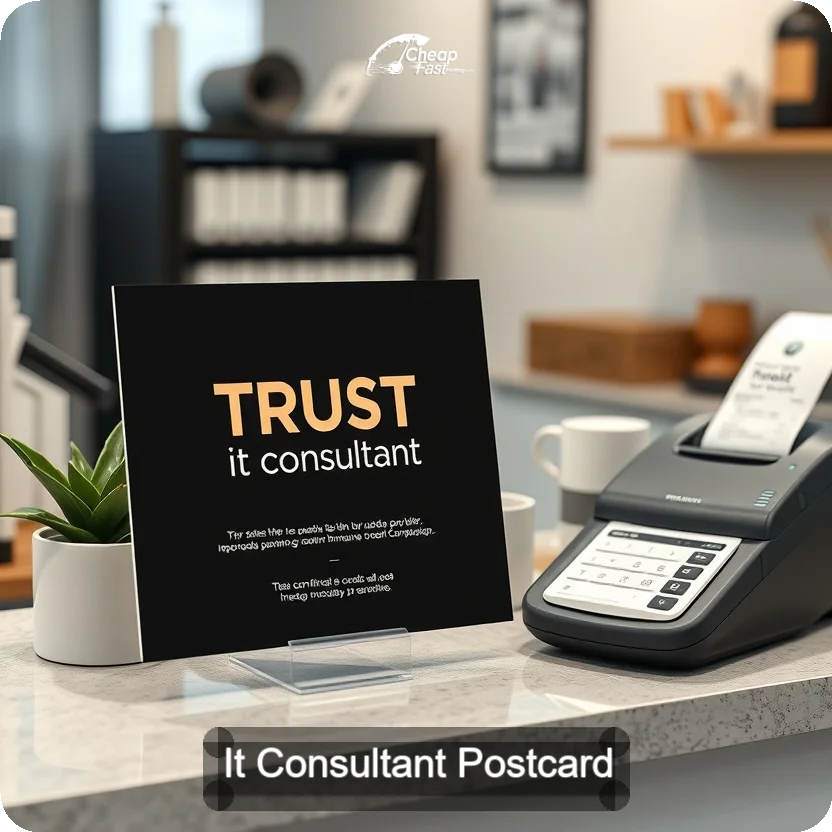 It Consultant Postcard Sample 01 · 5" x 5" design sample