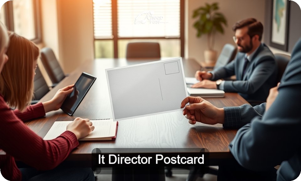 It Director Postcard Sample 01 · 4" x 9" design sample