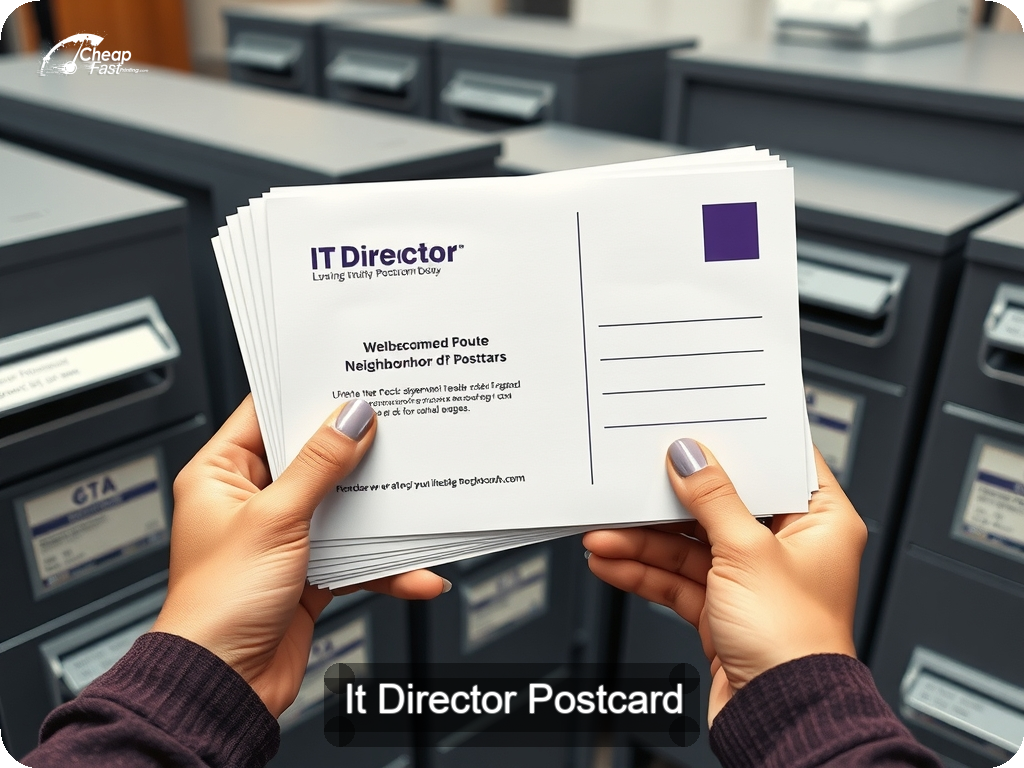 It Director Postcard Sample 03 · 6.5" x 9" design sample