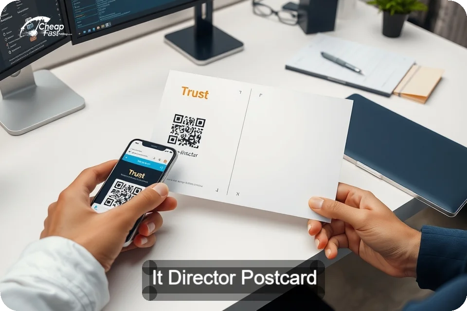 It Director Postcard Sample 07 · 6" x 9" design sample