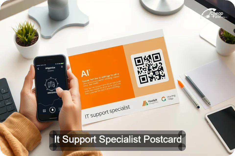 It Support Specialist Postcard Sample 02 · 6" x 9" design sample