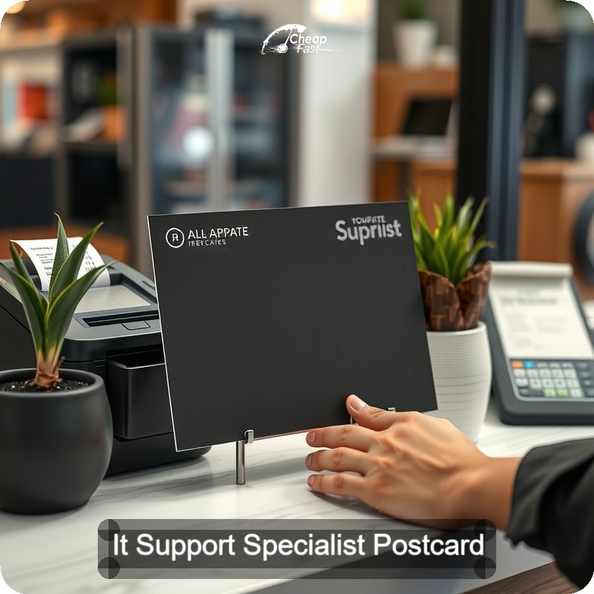 It Support Specialist Postcard Sample 04 · 5" x 5" design sample