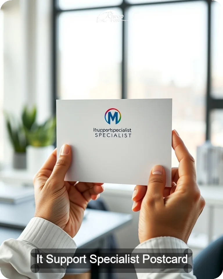 It Support Specialist Postcard Sample 05 · 4.25" x 5.5" design sample