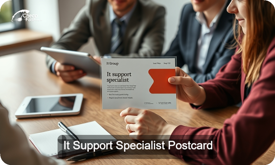 It Support Specialist Postcard Sample 06 · 4" x 9" design sample