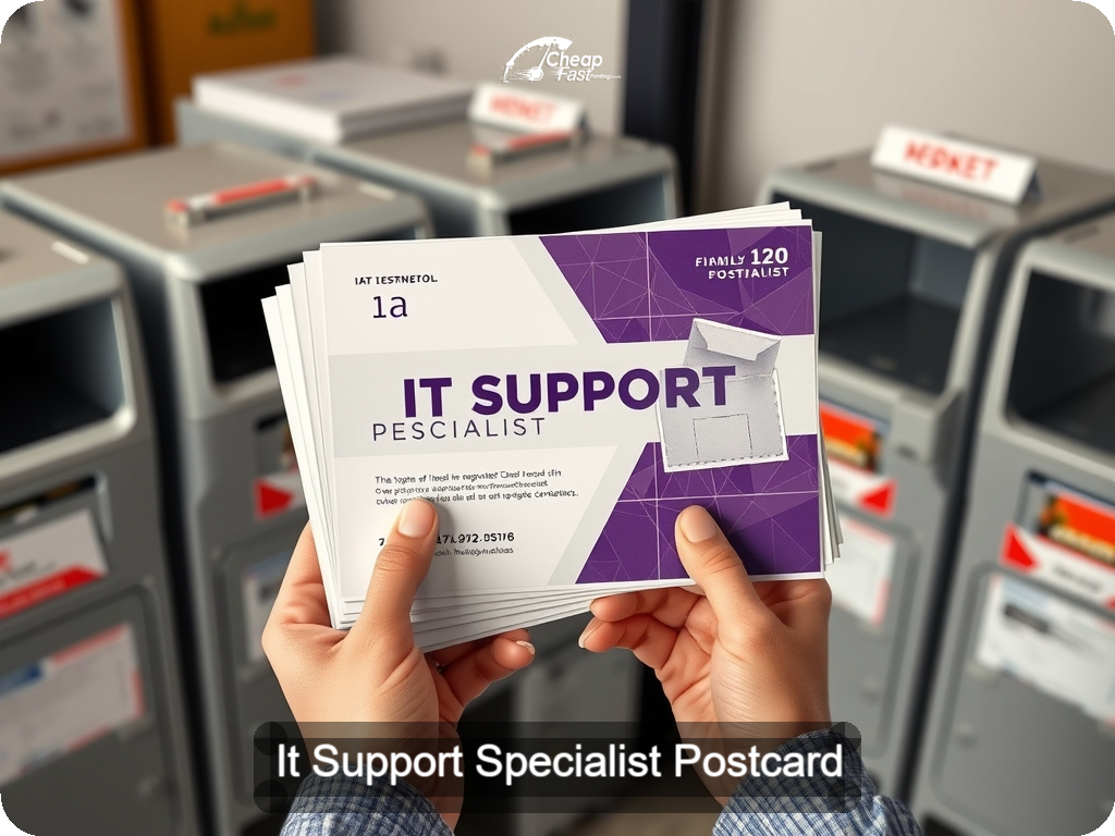 It Support Specialist Postcard Sample 08 · 6.5" x 9" design sample