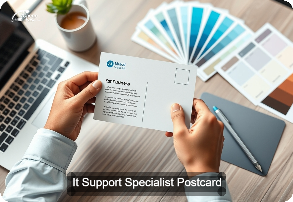 It Support Specialist Postcard Sample 10 · 4" x 6" design sample