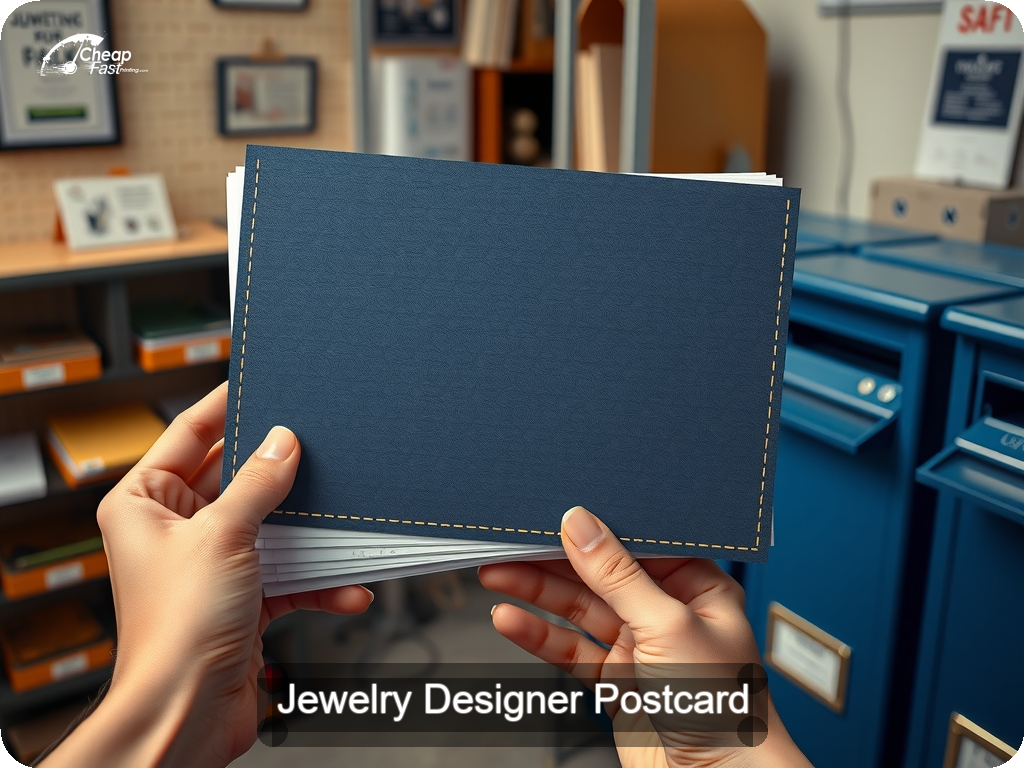 Jewelry Designer Postcard Sample 04 · 6.5" x 9" design sample