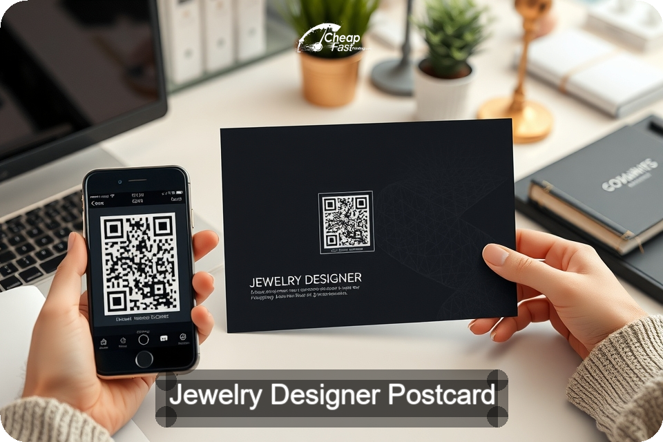 Jewelry Designer Postcard Sample 08 · 6" x 9" design sample
