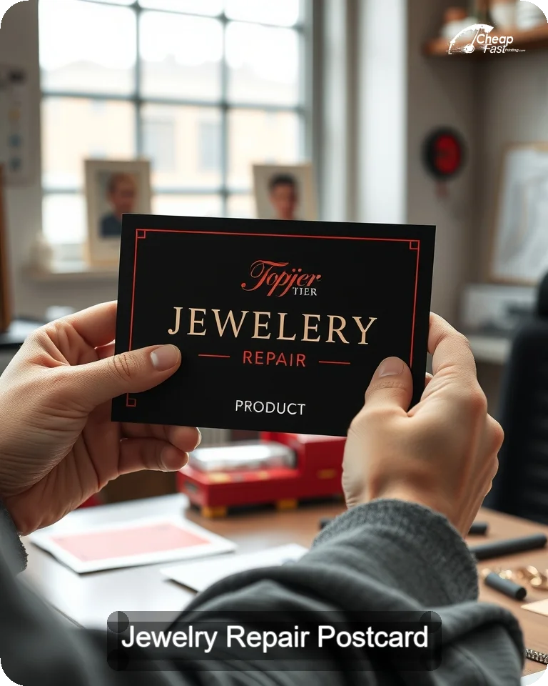 Jewelry Repair Postcard Sample 01 · 4.25" x 5.5" design sample