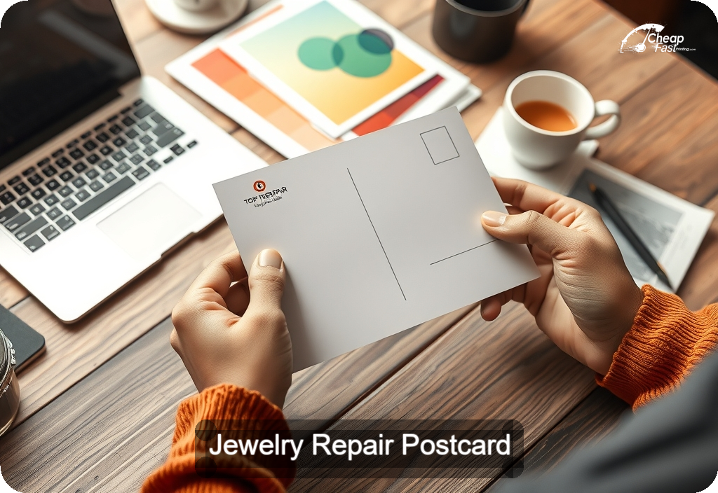 Jewelry Repair Postcard Sample 06 · 4" x 6" design sample