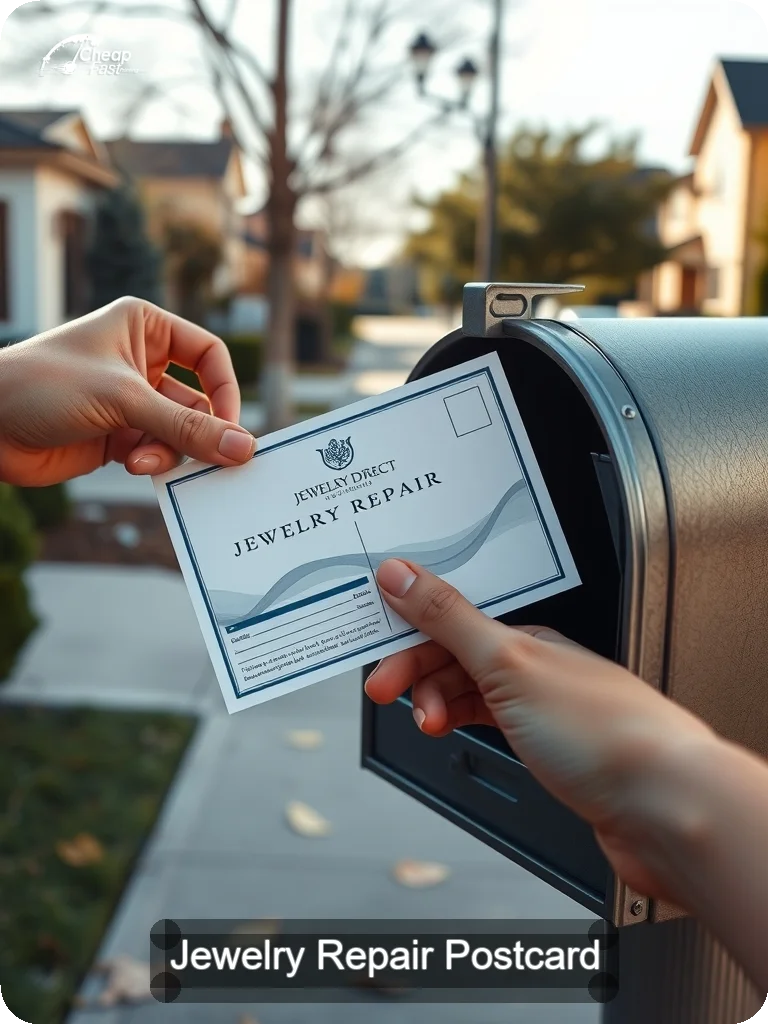 Jewelry Repair Postcard Sample 07 · 5" x 7" design sample