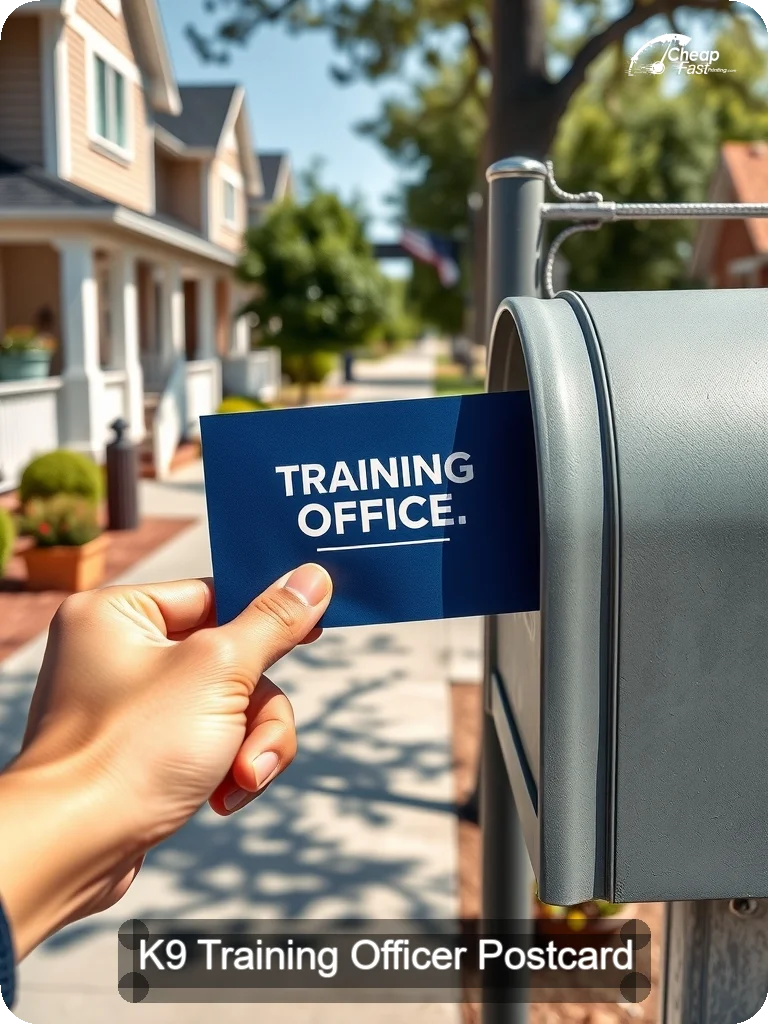 K9 Training Officer Postcard Sample 04 · 5" x 7" design sample