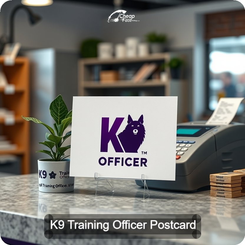 K9 Training Officer Postcard Sample 07 · 5" x 5" design sample