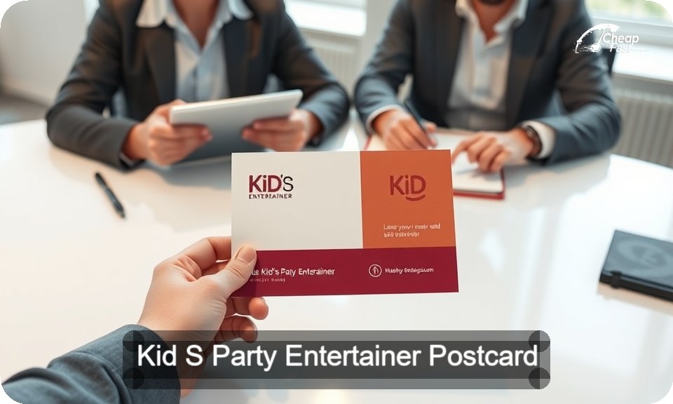 Kid S Party Entertainer Postcard Sample 10 · 4" x 9" design sample