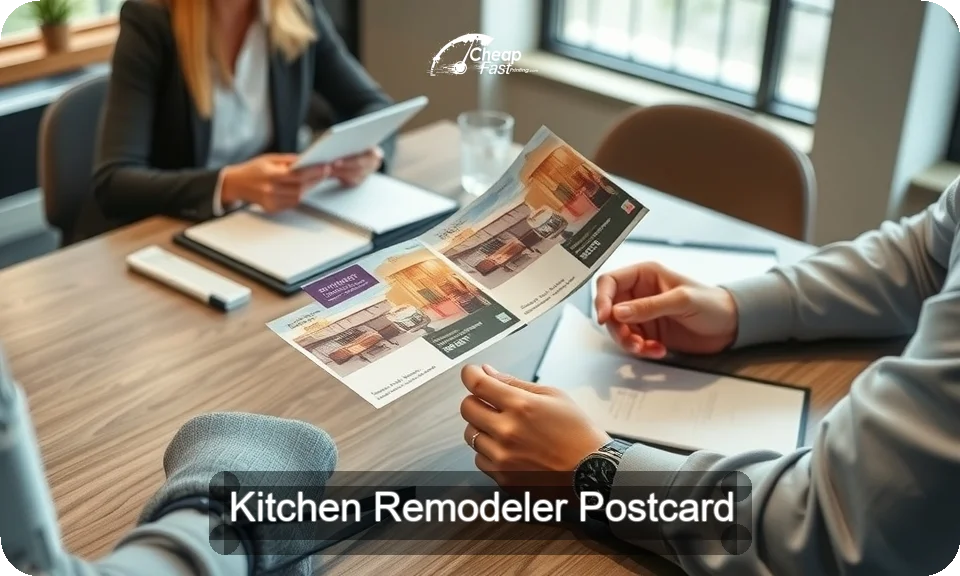 Kitchen Remodeler Postcard Sample 01 · 4" x 9" design sample