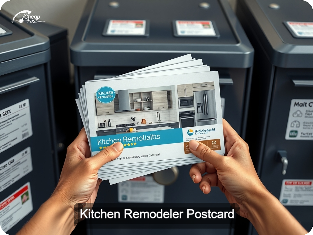 Kitchen Remodeler Postcard Sample 03 · 6.5" x 9" design sample
