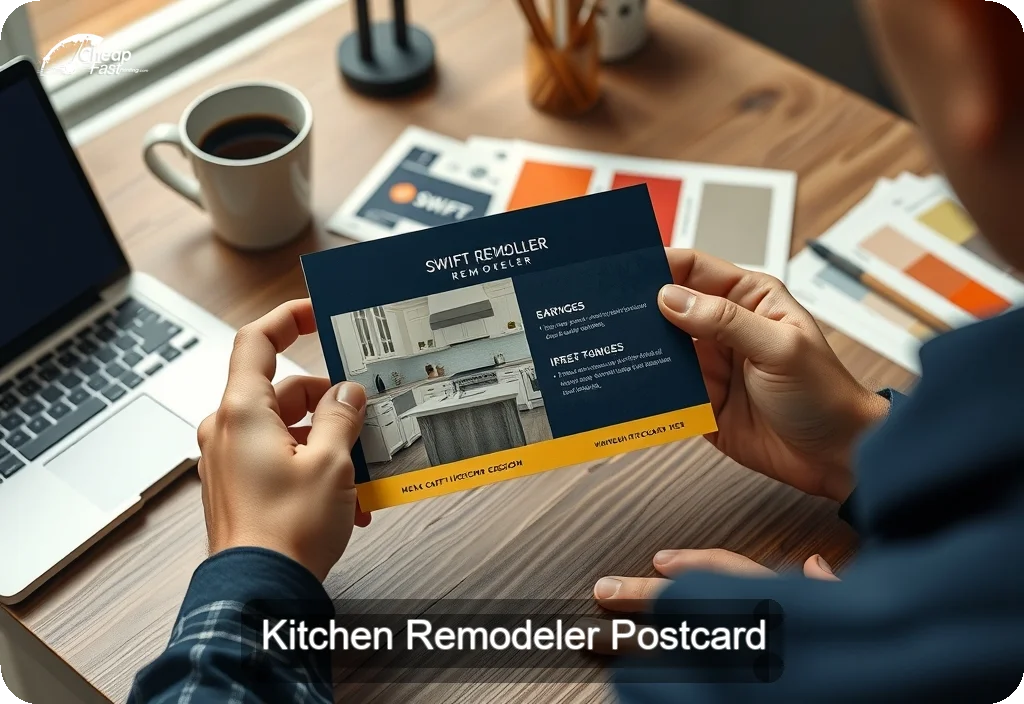 Kitchen Remodeler Postcard Sample 05 · 4" x 6" design sample