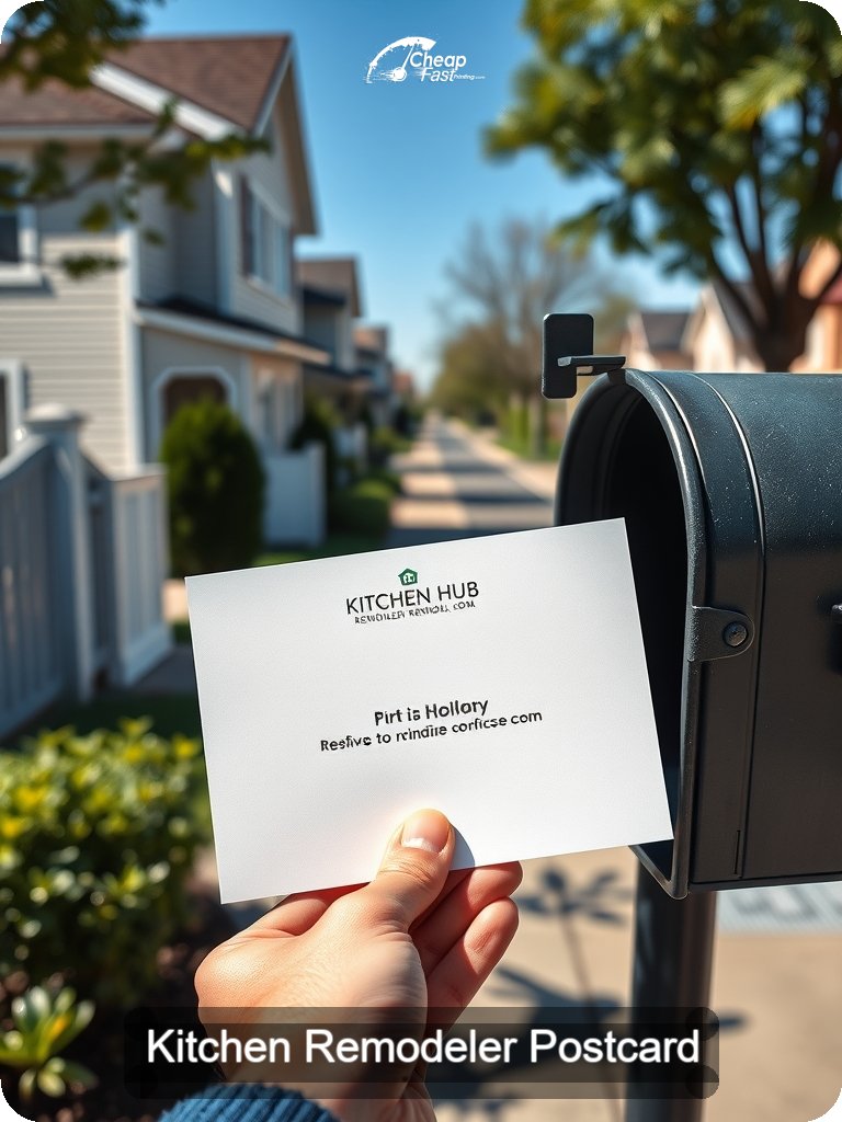 Kitchen Remodeler Postcard Sample 06 · 5" x 7" design sample