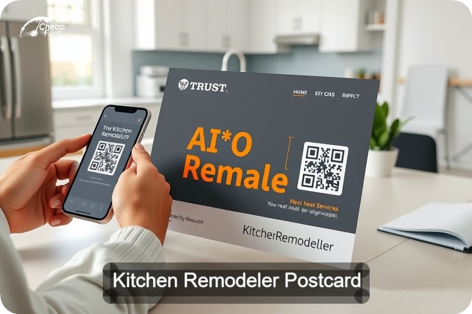 Kitchen Remodeler Postcard Sample 07 · 6" x 9" design sample