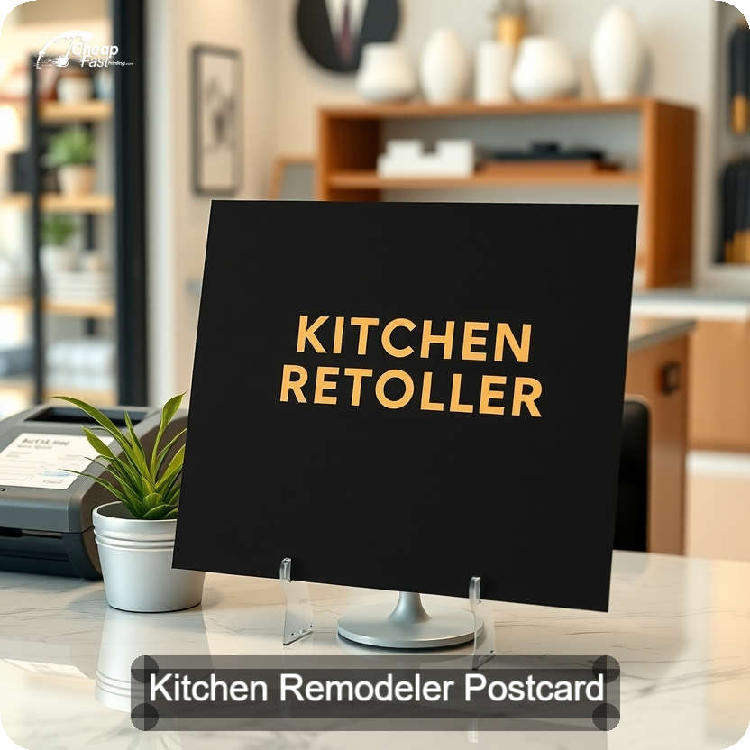 Kitchen Remodeler Postcard Sample 09 · 5" x 5" design sample