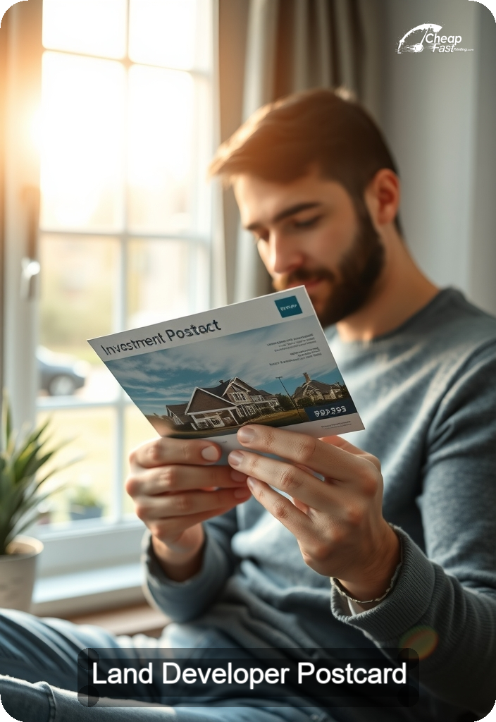 Land Developer Postcard Sample 04 · 4.5" x 6.5" design sample