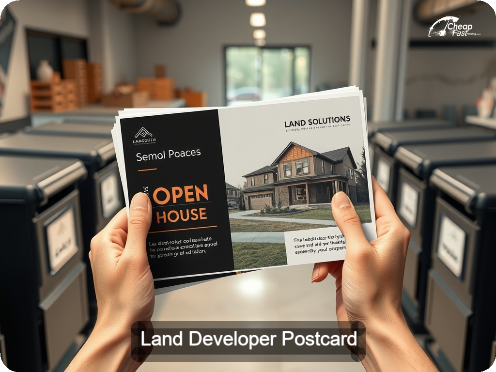 Land Developer Postcard Sample 05 · 6.5" x 9" design sample