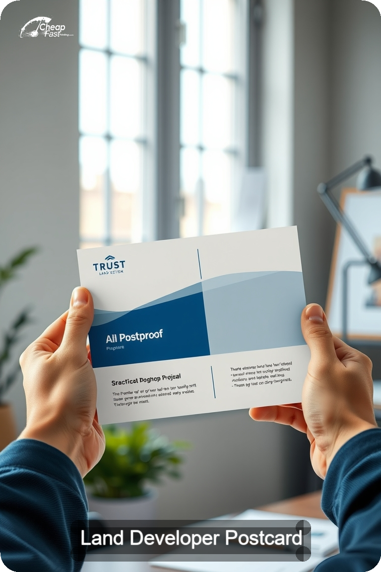 Land Developer Postcard Sample 06 · 4.5" x 11" design sample