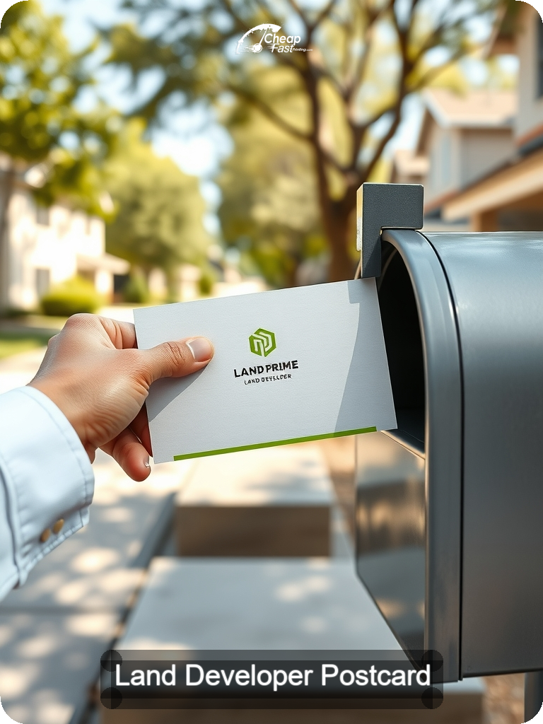 Land Developer Postcard Sample 08 · 5" x 7" design sample