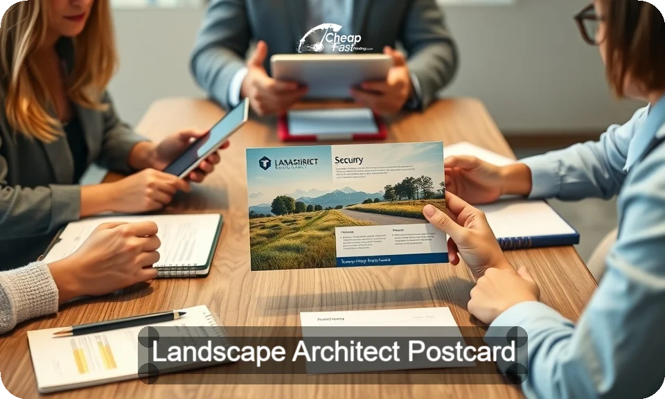 Landscape Architect Postcard Sample 02 · 4" x 9" design sample