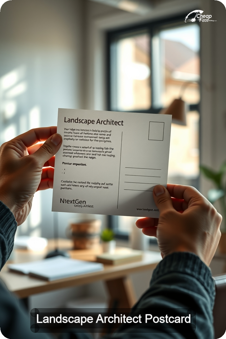 Landscape Architect Postcard Sample 05 · 4.5" x 11" design sample