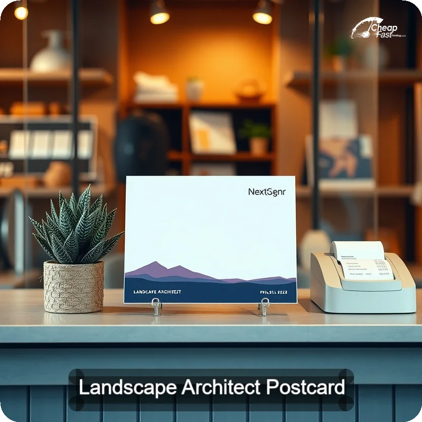 Landscape Architect Postcard Sample 10 · 5" x 5" design sample