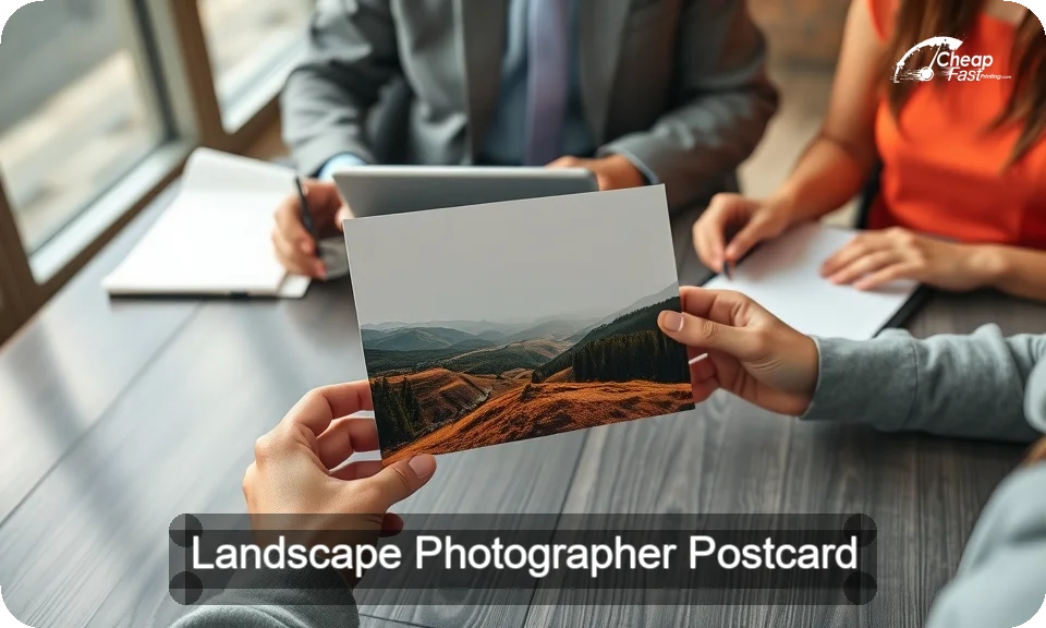 Landscape Photographer Postcard Sample 01 · 4" x 9" design sample