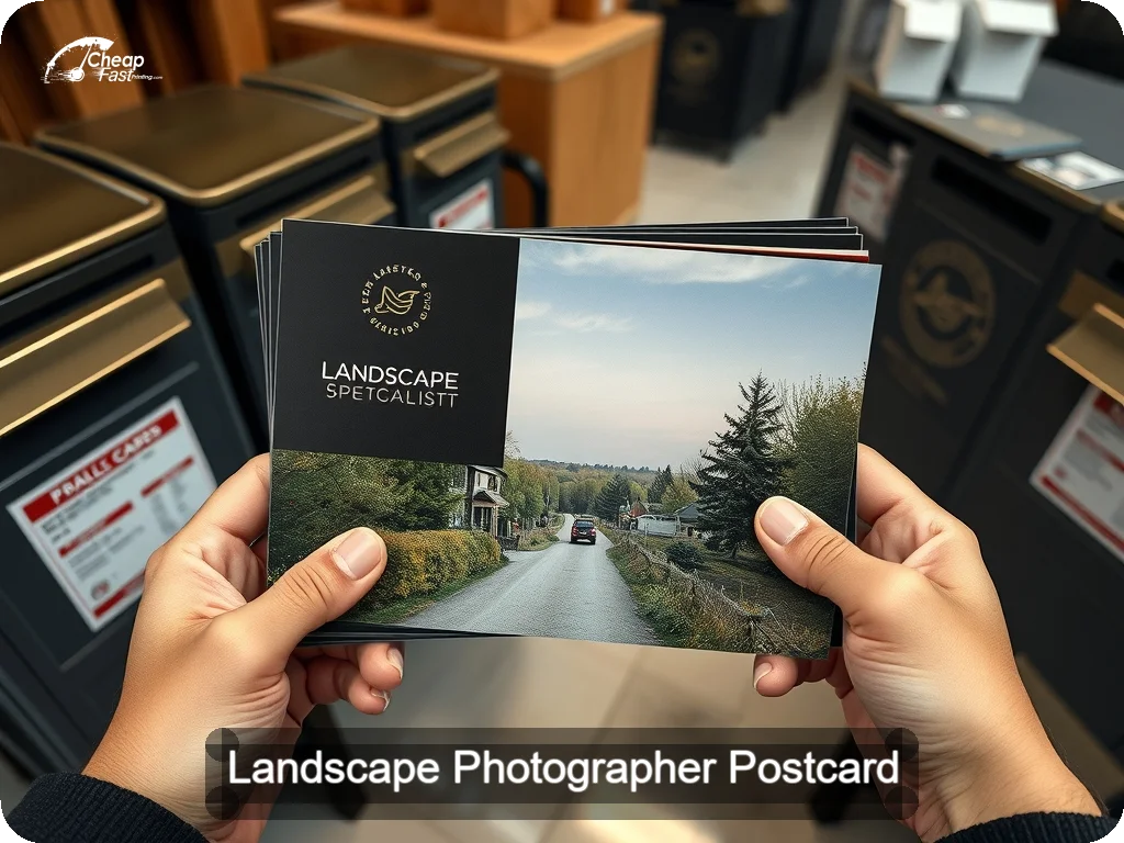 Landscape Photographer Postcard Sample 03 · 6.5" x 9" design sample