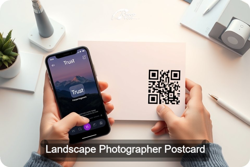 Landscape Photographer Postcard Sample 07 · 6" x 9" design sample