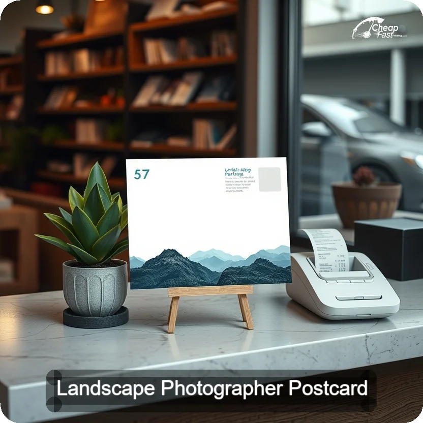 Landscape Photographer Postcard Sample 09 · 5" x 5" design sample