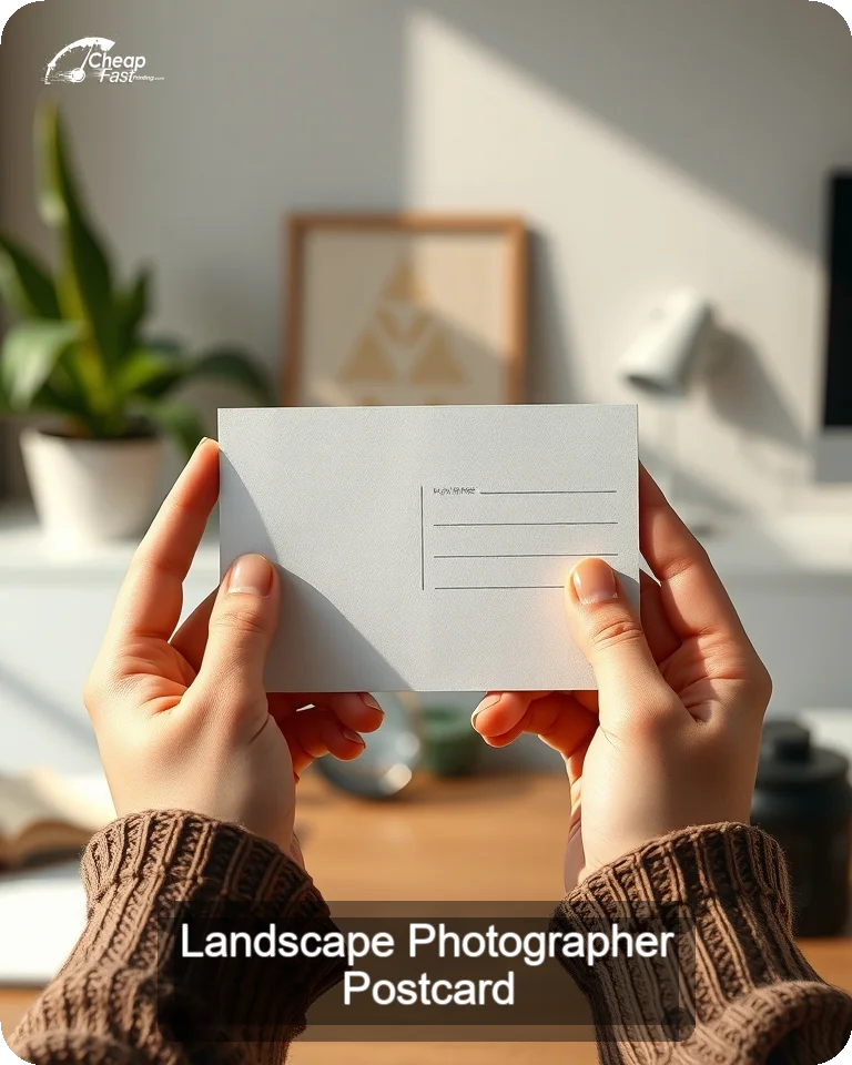 Landscape Photographer Postcard Sample 10 · 4.25" x 5.5" design sample