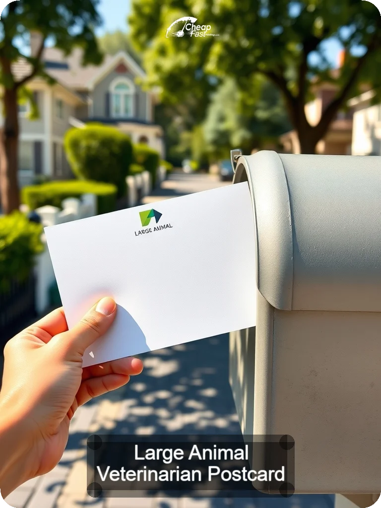 Large Animal Veterinarian Postcard Sample 05 · 5" x 7" design sample