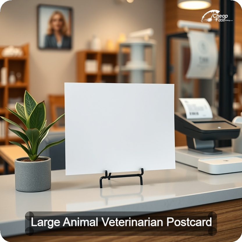 Large Animal Veterinarian Postcard Sample 08 · 5" x 5" design sample