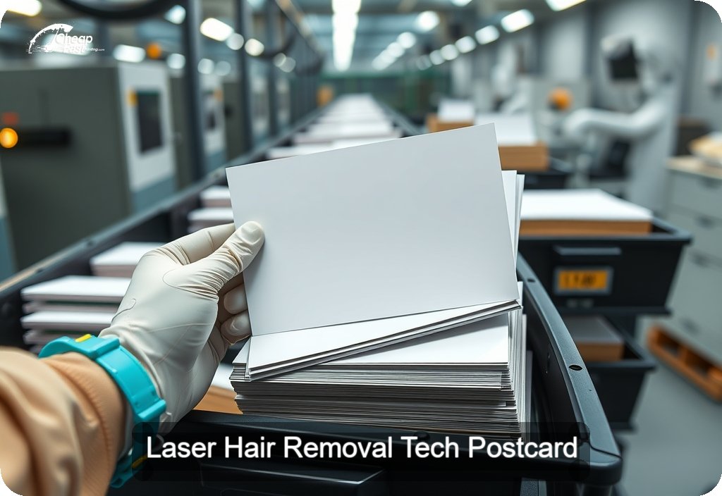 Laser Hair Removal Tech Postcard Sample 04 · 6" x 11" design sample