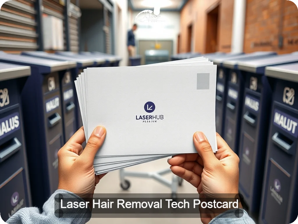 Laser Hair Removal Tech Postcard Sample 09 · 6.5" x 9" design sample