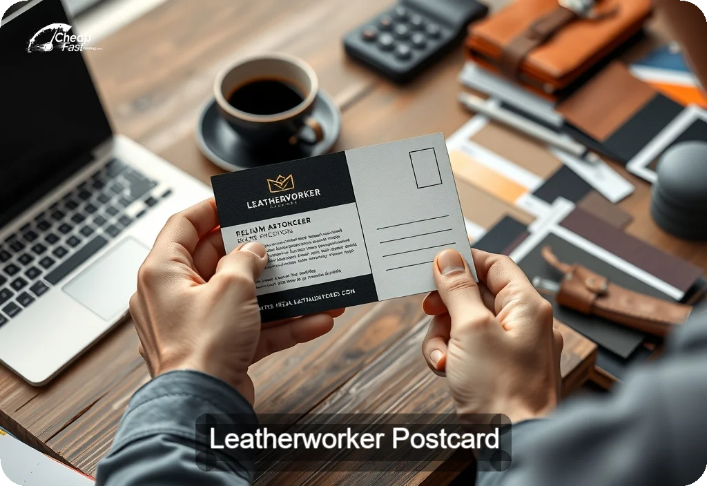 Leatherworker Postcard Sample 04 · 4" x 6" design sample