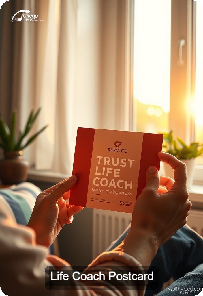 Life Coach Postcard Sample 02 · 4.5" x 6.5" design sample