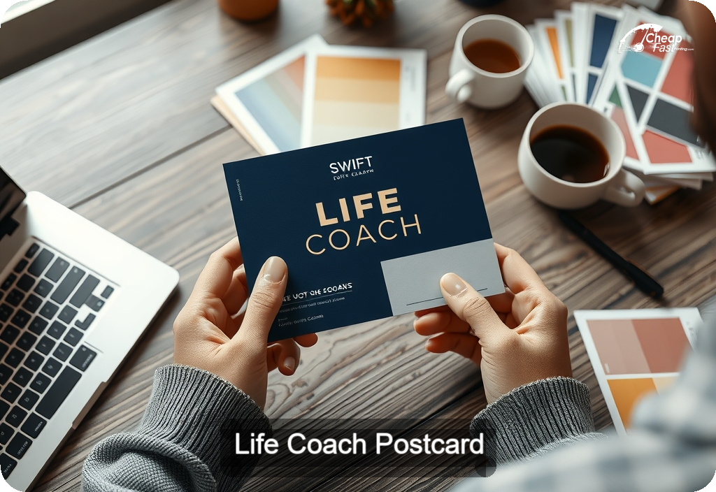 Life Coach Postcard Sample 05 · 4" x 6" design sample