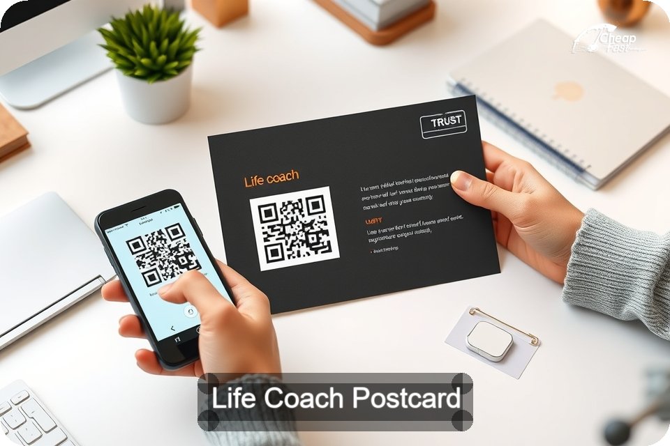 Life Coach Postcard Sample 07 · 6" x 9" design sample