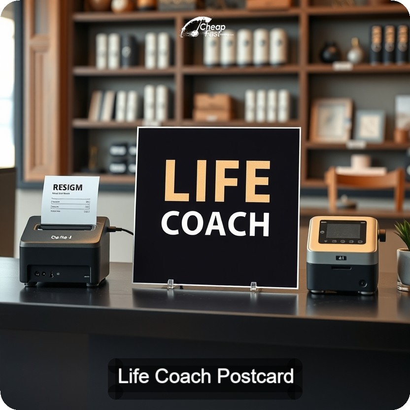 Life Coach Postcard Sample 09 · 5" x 5" design sample