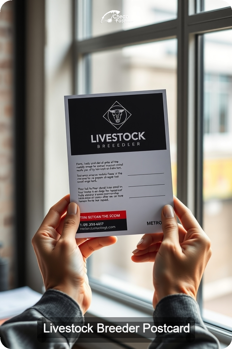 Livestock Breeder Postcard Sample 03 · 4.5" x 11" design sample